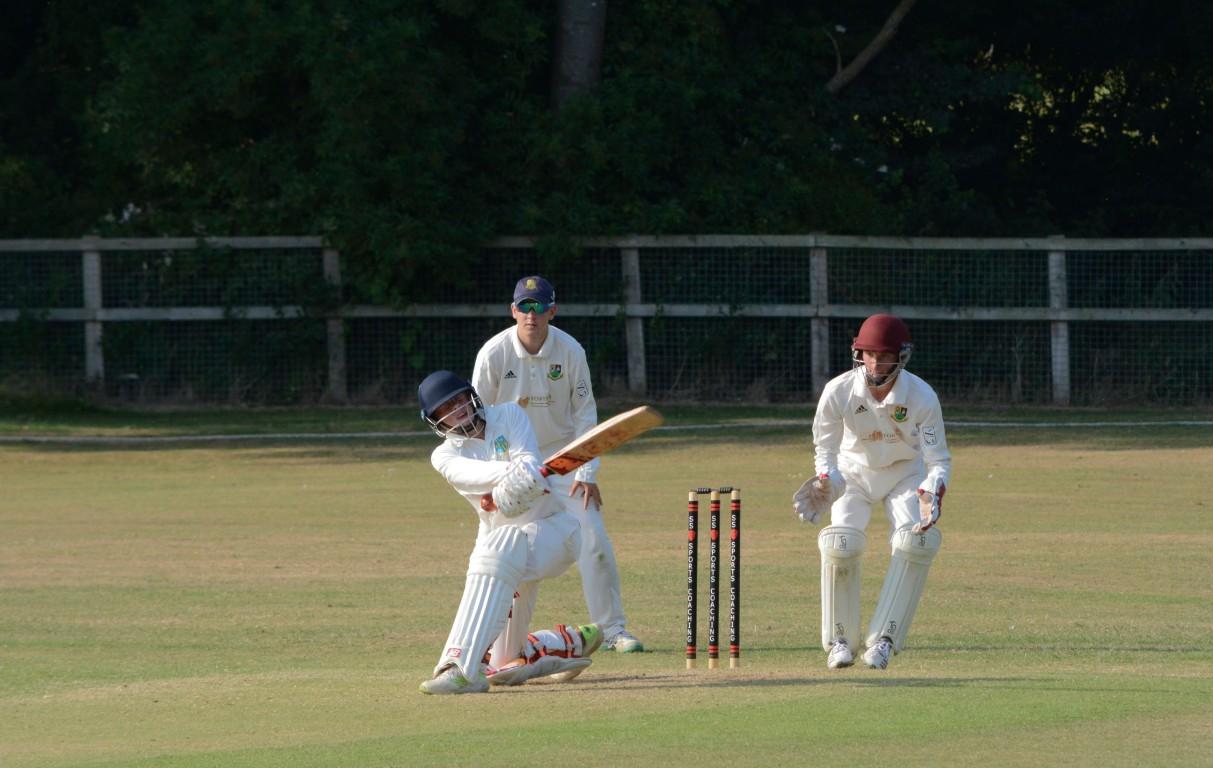 Cricket action shot