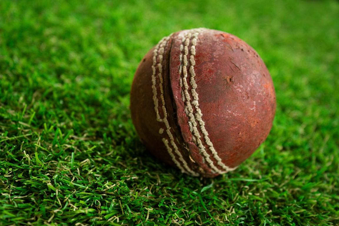 Cricket bowler in action